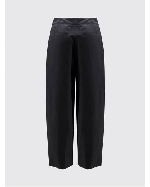 Soeur Black Delay Organic Cotton And Linen Trousers