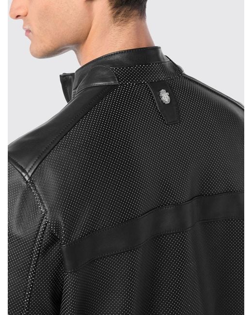 Billionaire Black Nappa Leather Jacket for men