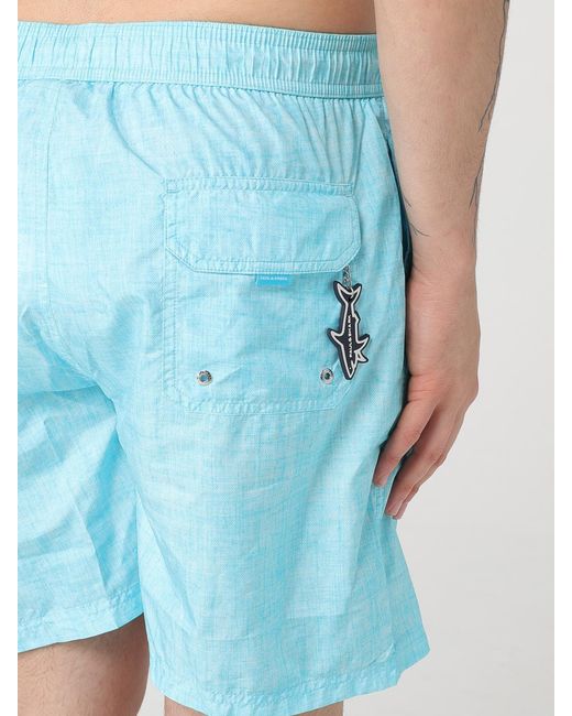Paul & Shark Blue Swim Trunks Drawstring Waist for men