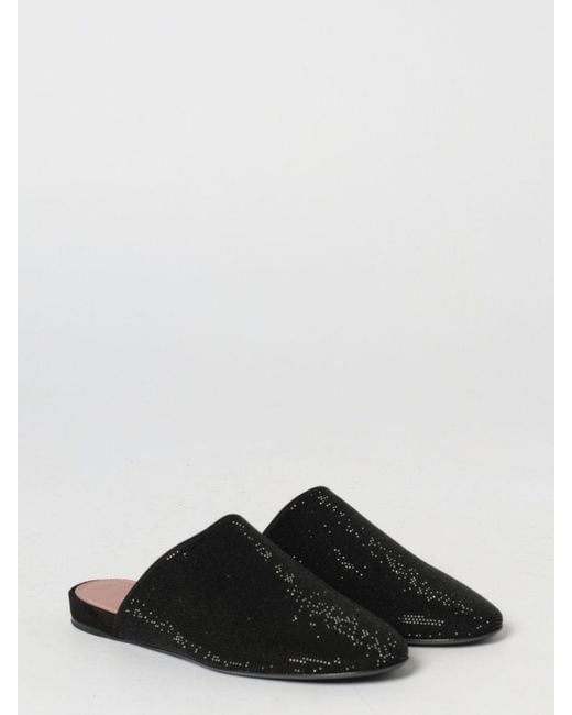 Premiata Black Suede Mules With Rhinestones