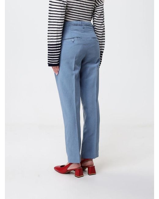 Dondup Blue Cropped Cotton Trousers