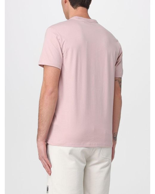 Belstaff Pink Surface Crew Neck T-Shirt With Logo for men