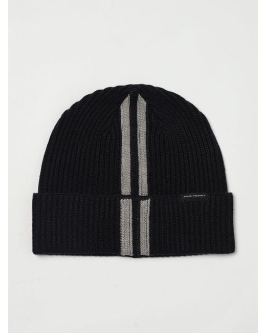 ARMANI EXCHANGE Black Hat for men
