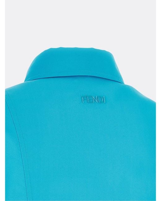 Fendi Blue Nylon Chemisier Dress