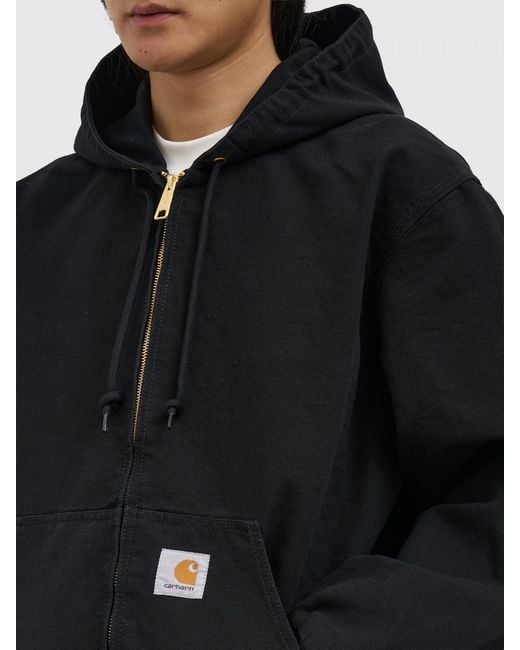 Carhartt Black Cotton Hoodie for men
