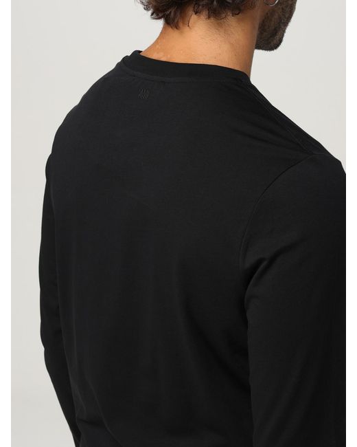 AMI Blue Cotton T-Shirt With Logo for men