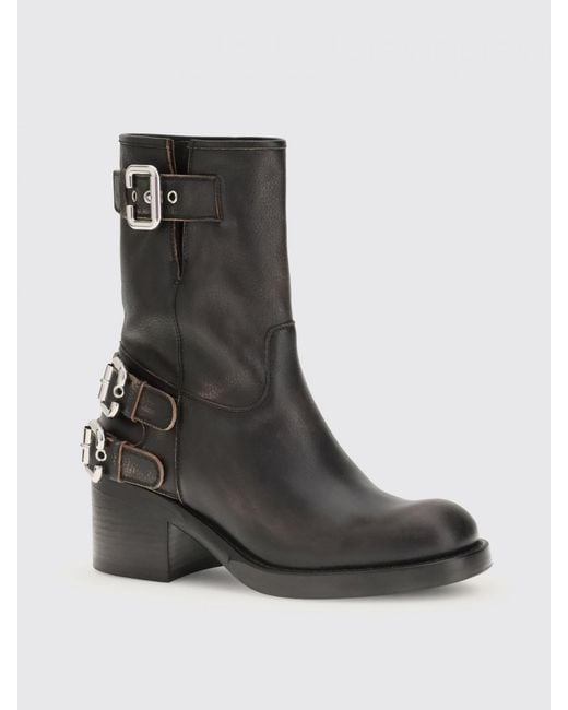 Chloé Black Chlo&Eacute Dakota Used Leather Ankle Boots