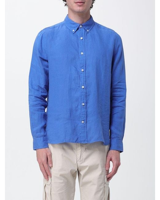 Ecoalf Blue Linen Casual Shirt for men