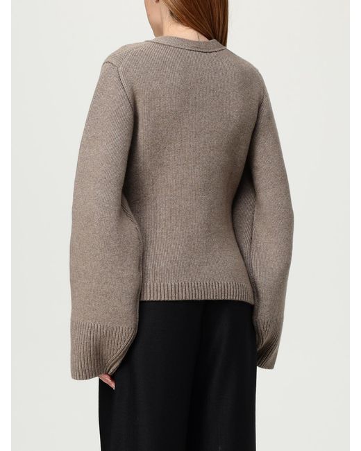Khaite Gray V-Neck Cashmere Cardigan