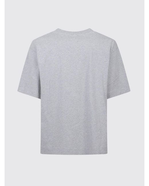 Dries Van Noten Gray Cotton T-Shirt for men