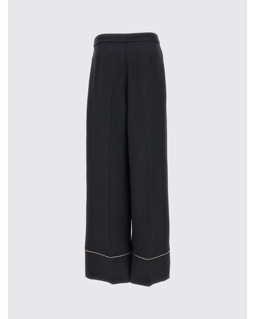 Fendi Black Wool Blend Palazzo Pants