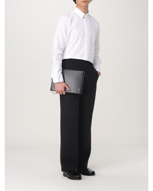 Camicia Classica di Saint Laurent in White da Uomo