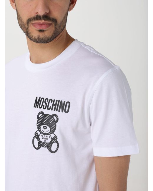 T-shirt Teddy di Moschino Couture in White da Uomo