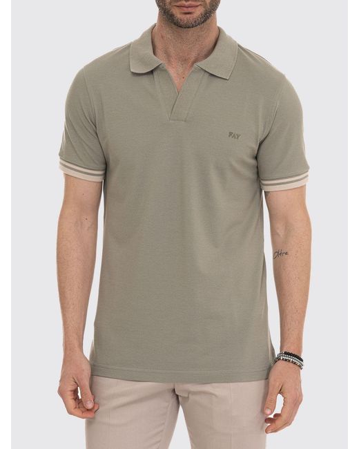 Fay Gray Basic Cotton Polo Shirt for men