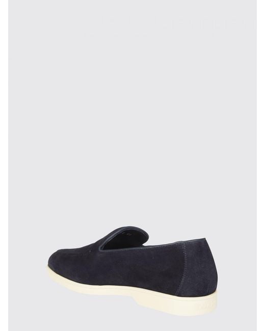 Doucal's Blue Suede Loafers for men