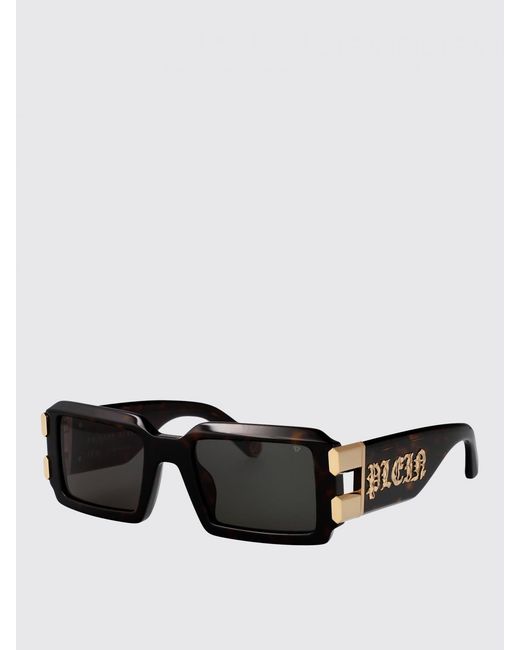 Philipp Plein Black Aviator Havana Sunglasses for men