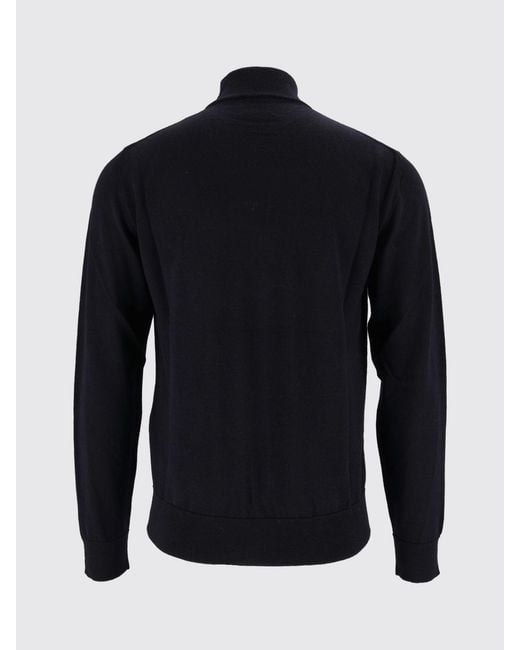 Ballantyne Blue Virgin Wool Long-Sleeved Turtleneck Jumper for men
