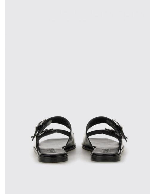 Aeyde Black Flat Sandals