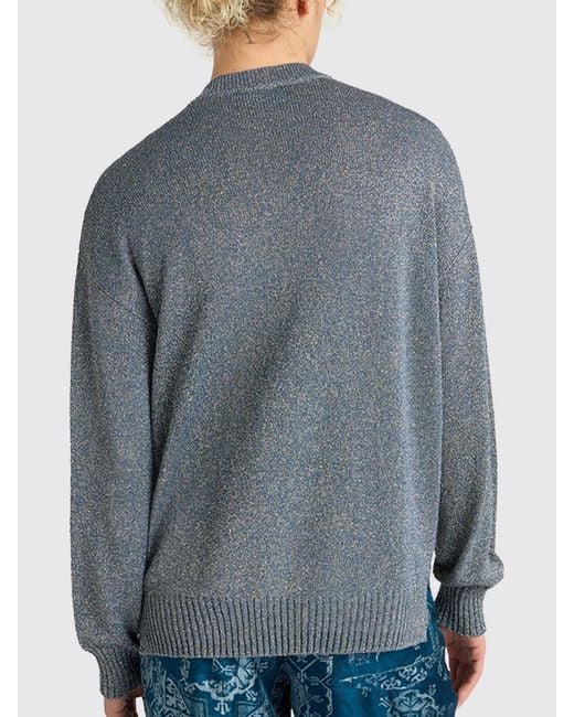 Momoní Gray MomonÌ Lurex Viscose V-Neck Sweater
