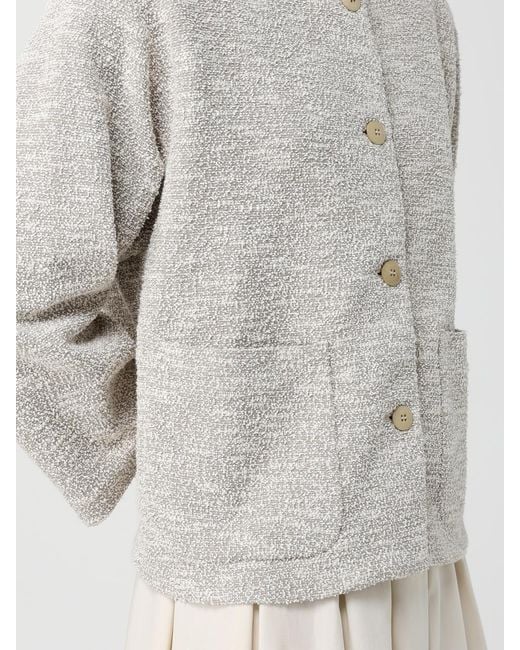 Emporio Armani Gray Cotton Blend Jacket