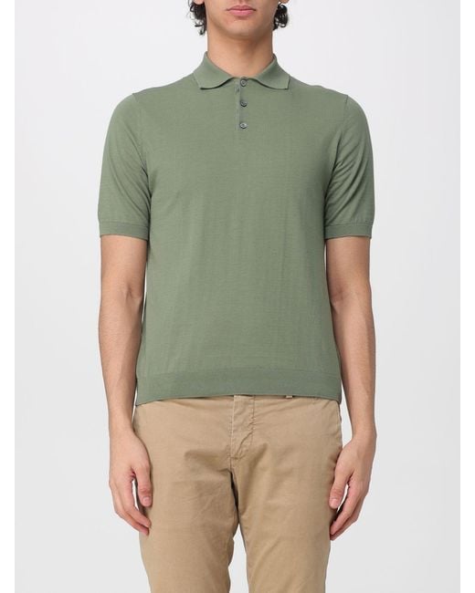 Ballantyne Green Cotton Polo Shirt for men