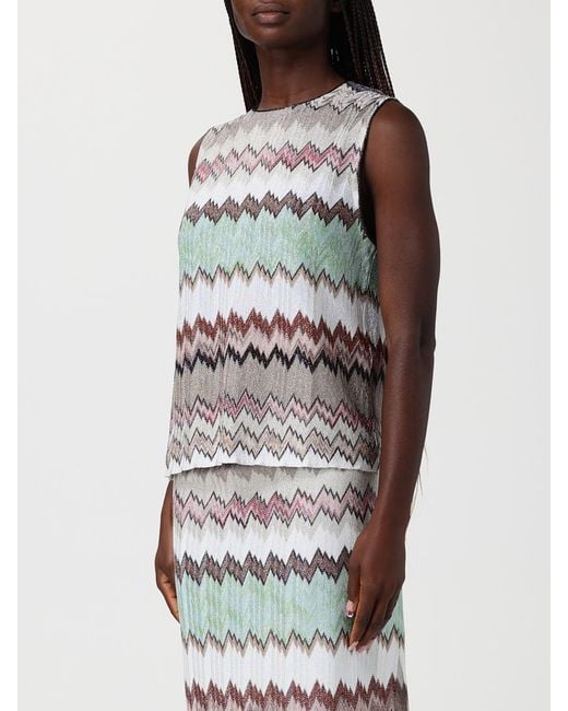 Missoni Multicolor Zigzag Lurex Viscose Top