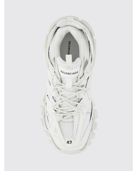 Balenciaga White Track Lace-Up Trainers for men