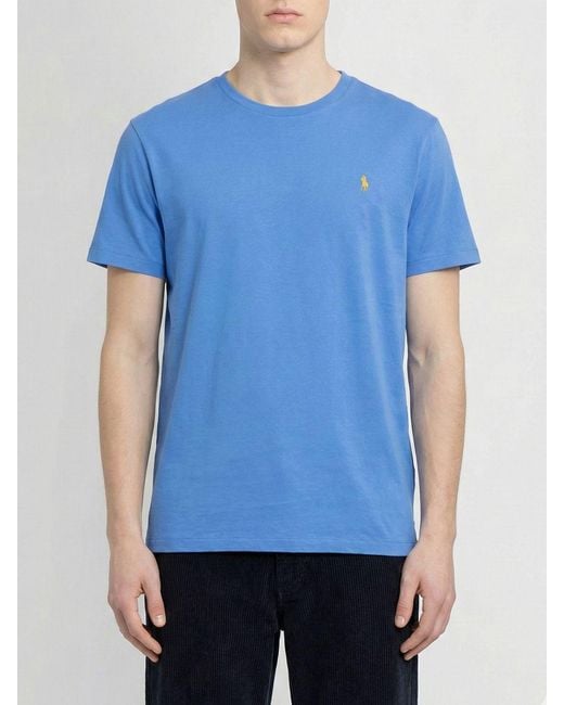 Polo Ralph Lauren Blue Pony Logo Cotton T-Shirt for men