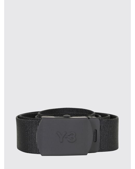 Y-3 White Adjustable Polyester Belt With Sliding Buckle for men