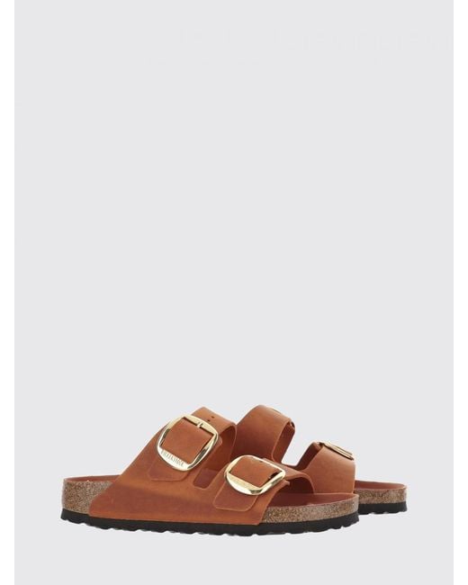 Birkenstock Brown Arizona Big Buckle Oiled Leather Sandal
