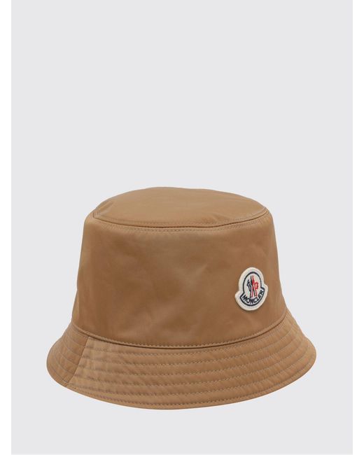 Moncler White Nylon Bucket Hat With Logo