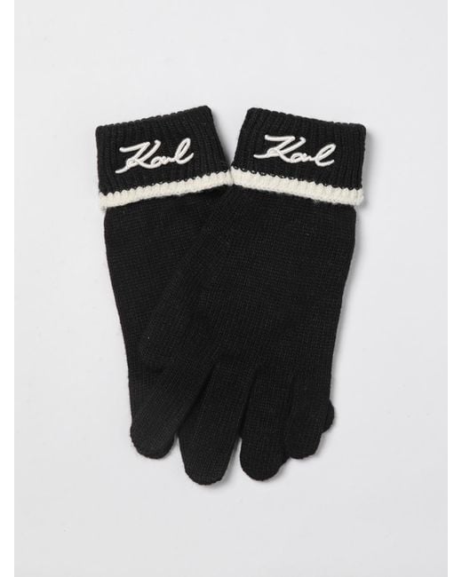 Karl Lagerfeld Black Gloves