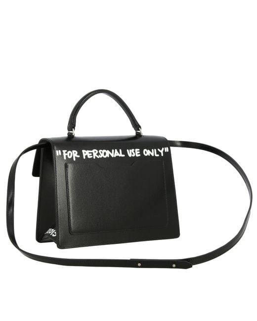 Off-White c/o Virgil Abloh Jitney Graffiti Top Handle Bag in Black