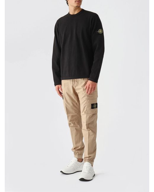 Stone Island Natural Cargo Pants for men