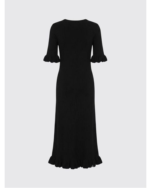 Jil Sander Black Knit Midi Dress