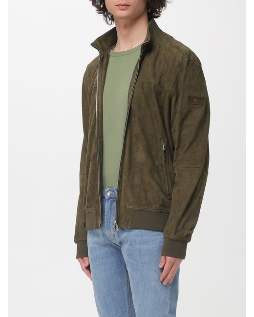 Peuterey Green Suede Bomber for men