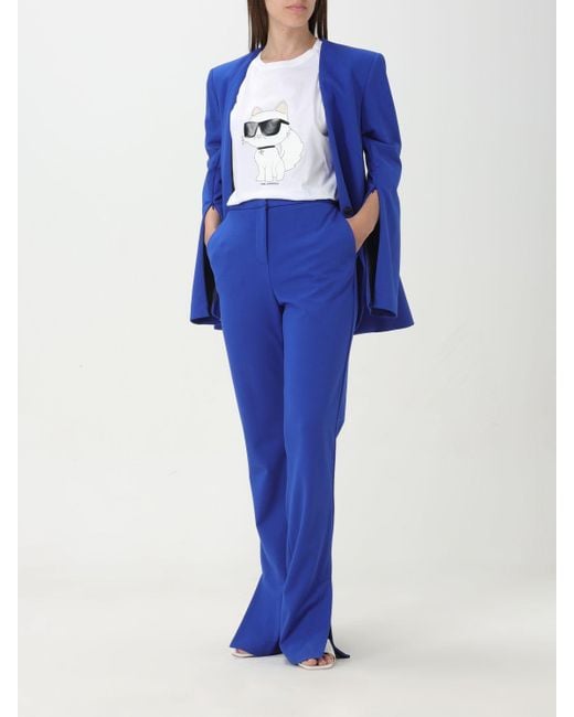Blazer in crêpe di Karl Lagerfeld in Blue