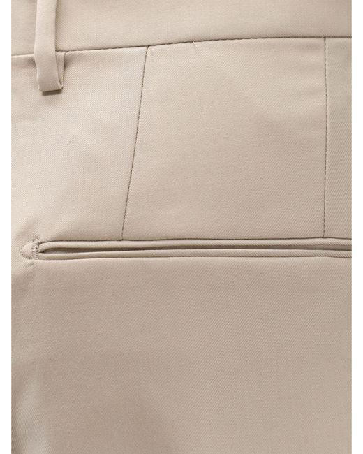 Tagliatore Natural Wide Leg Tailored Trousers for men