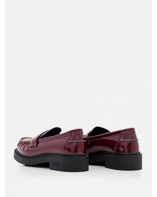 Fendi Purple Mokassins Damen