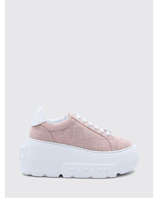 Casadei Pink Nexus Solar Eclipse Wedge Sneakers