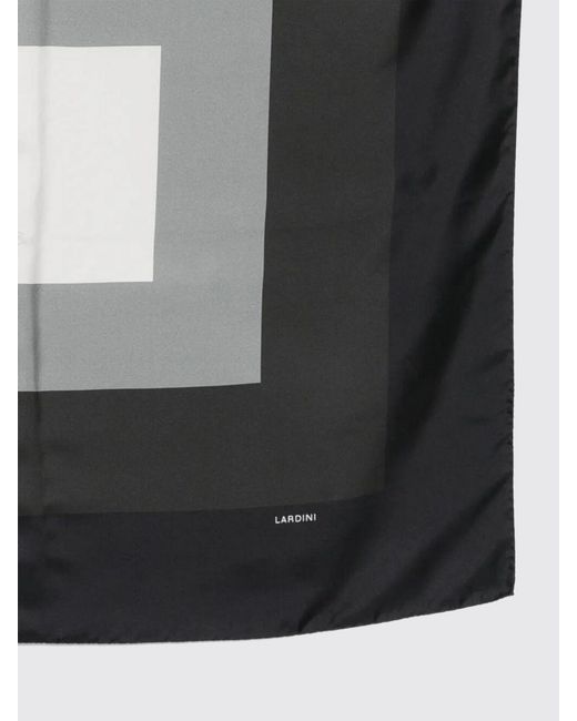 Lardini Black Silk Scarf for men