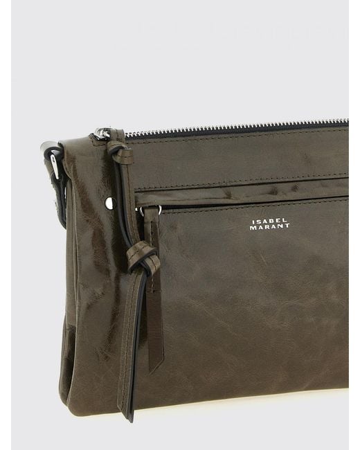 Isabel Marant Gray Winna Duo Leather Bag