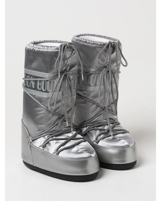 Moon Boot Gray Icon Glance Schneestiefel