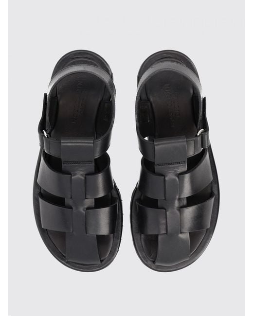 Studio Nicholson White Sandom Calfskin Fisherman Sandals With Serrated Sole