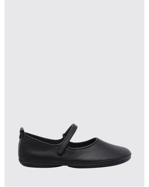 Camper White Right Nina Leather Ballerinas