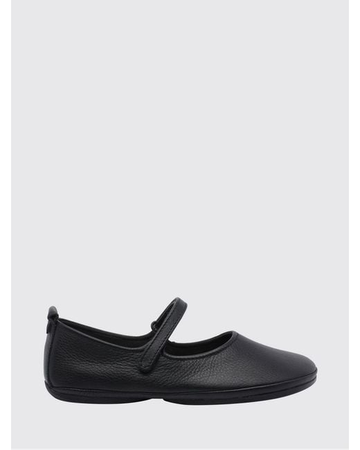 Camper White Right Nina Leather Ballerinas