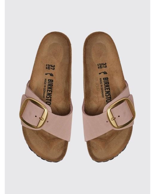 Birkenstock Pink Madrid Big Buckle Nubuck Sandals