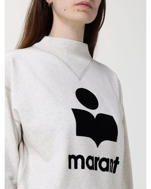 Isabel Marant Gray Moby Cotton Logo Sweatshirt