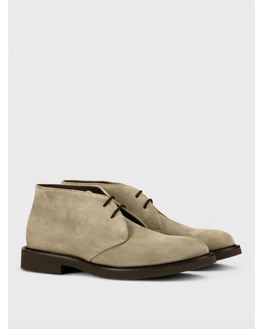 Doucal's Natural Suede Desert Boots for men