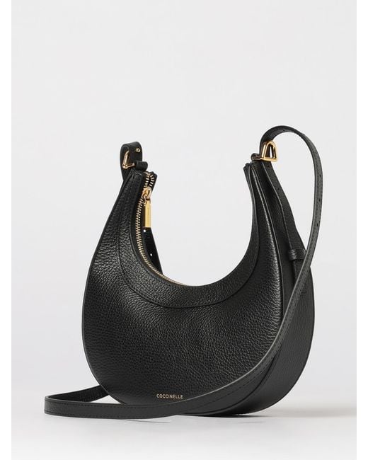 Coccinelle Black Whisper Mini Grained Leather Bag